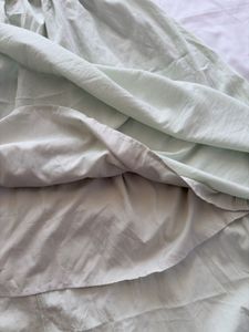 Light Green Ruffle Detail Midi Dress