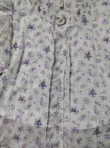 Chic Floral Print Puff Sleeve Top