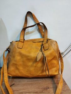 Mustard Yellow Shoulder Bag with Tassels💥