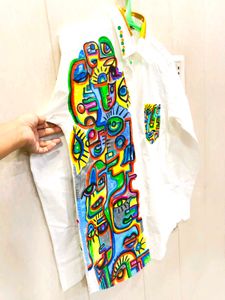 Hand-Painted Artsy Oxemberg's Shirt