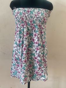 Floral Smocked Tube Dress