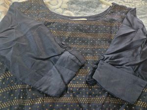 Vark Navy Blue Dress with Sequins