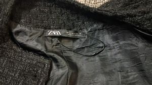 Black Textured Gold-Button Jacket