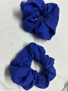 Blue Scrunchies (Set of 2)