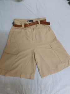 Zara Cargo Shorts with Belt