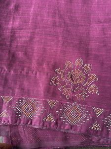 Beautiful Purple Embellished Saree