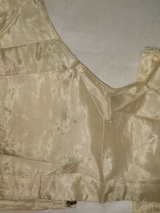 Elegant Embroidered Cream Saree with blouse