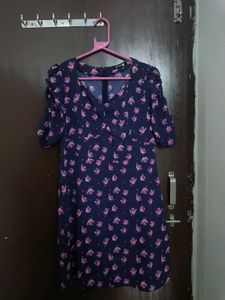 Floral Print Dress free size (A line)