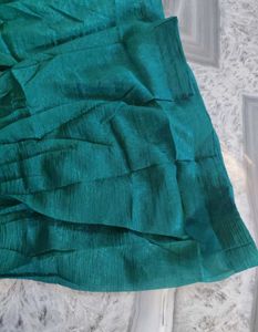 Embroidered Teal Kurta Set with Palazzo &amp; Dupatta