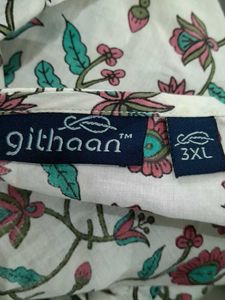 Off White Printed A Line Kurta Women's