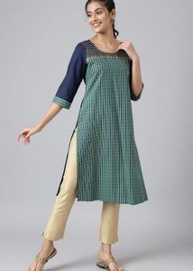 Elegant Printed Straight Kurta set
