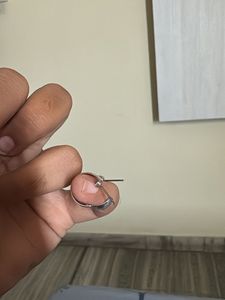 Chunky Silver Hoop Earrings