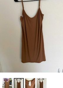 Cozy Brown Spaghetti Strap Dress