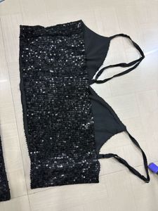 Sparkly Black Sequin Co-ord Set