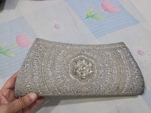 Elegant Beaded Evening Clutch Bag