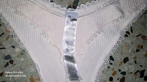 cotton white thong
