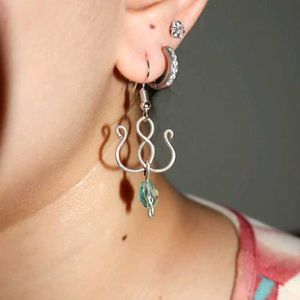 Trident Dangle Earrings - Handmade