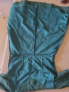 Stylish Teal Textured Midi Dress
