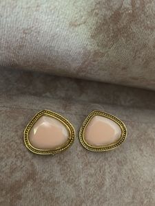 Elegant Peach Drop Earrings