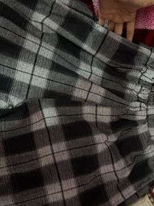 Warm Checked Casual Pants