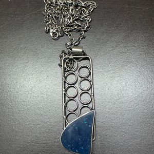 Unique Blue Pendant Necklace