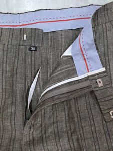Vintage Striped Straght-Leg Fit Trousers