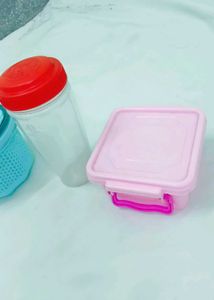Set of 3 Plastic Storage Containers