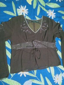•°☆Vintage 'eye candy' sheer peplum top☆°•