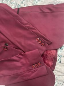 Men's Burgundy Suit Set