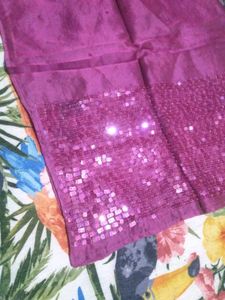 Purple Embellished Ethnic Top