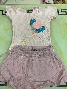 Adorable Girls' Balloon & Bunny Outfit