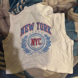 White NYC Crop Top