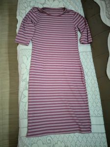 stripped bodycon dress
