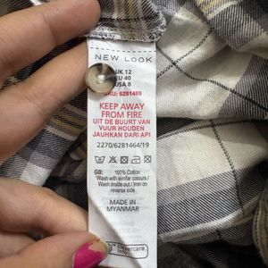 Pure Cotton Plaid Shirt