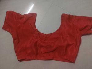 Vibrant Red Silk Blouse