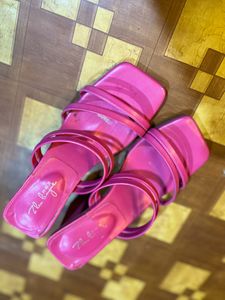 Pink Heeled Sandals