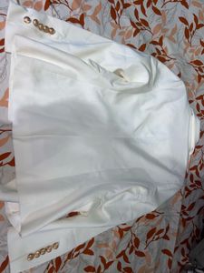 Classic White Double-Breasted Blazer