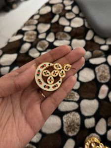 Elegant Gold Kundan Earrings