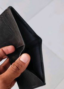 Black Leather Bi-Fold Wallet