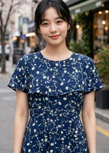 Chic Floral Print Dress Material