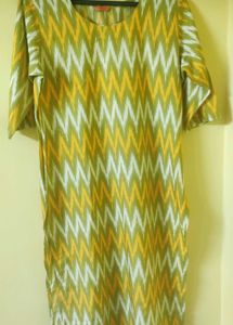 Vibrant Ikat Print Kurta