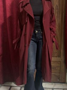 Burgundy Trench Coat