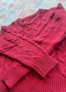 Cable Knit Crew Neck Sweater