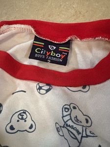 Cute Bear Overalls and T-shirt Set
