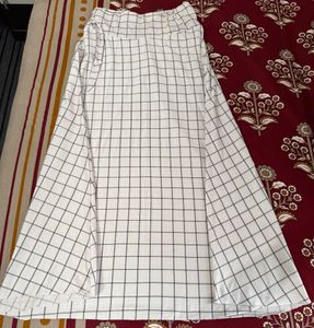 Chic Grid Pattern Ethnic Skirt