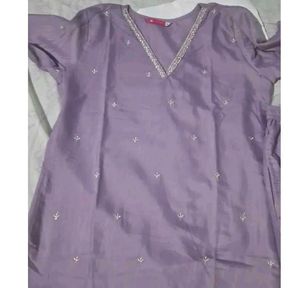 Elegant Lavender Kurti Set