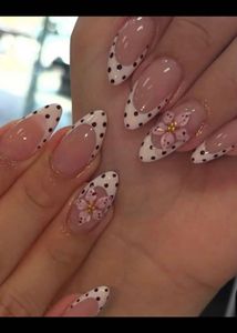 French Tip Butterfly Press On Nails