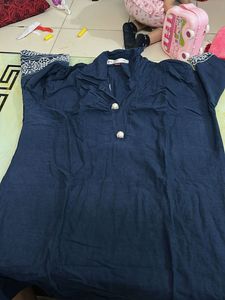 Chic Navy Blue Zara Blouse
