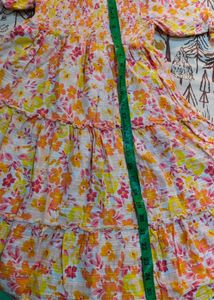 Tiered Floral Print Dress