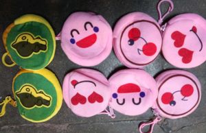 Cute Plush Coin Pouches - Set of 8